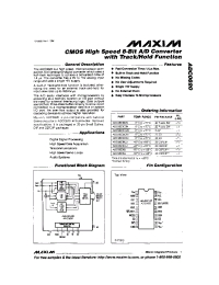 Datasheet ADC0820CCN manufacturer MAXIM