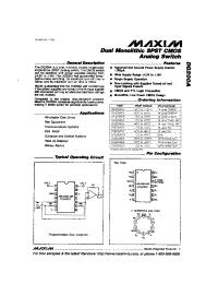 Datasheet DG200ABA manufacturer MAXIM