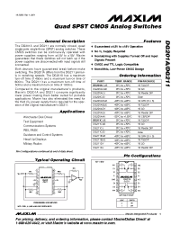 Datasheet DG211DJ manufacturer MAXIM