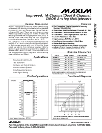 Datasheet DG406D manufacturer MAXIM
