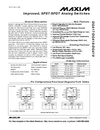 Datasheet DG418C/D manufacturer MAXIM