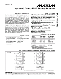 Datasheet DG441DY производства MAXIM