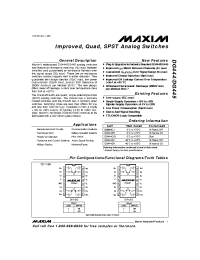 Datasheet DG444CJ manufacturer MAXIM