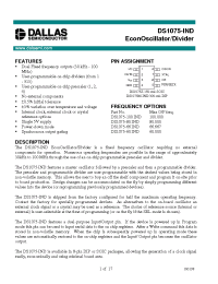 Datasheet DS1075-IND-100 manufacturer MAXIM