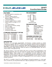 Datasheet DS1077x-100 manufacturer MAXIM