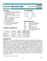 Datasheet DS1085LZ-25 manufacturer MAXIM