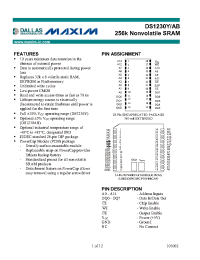 Datasheet DS1230Y/AB manufacturer MAXIM