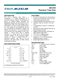 Datasheet DS1315S manufacturer MAXIM
