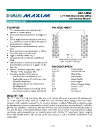 Datasheet DS1330W-100 manufacturer MAXIM