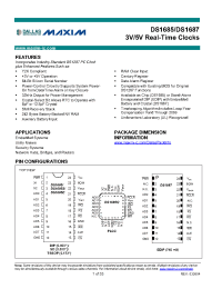 Datasheet DS1685E-5 manufacturer MAXIM