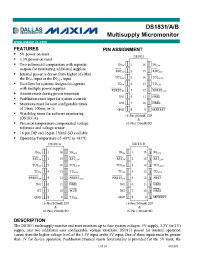 Datasheet DS1831 производства MAXIM