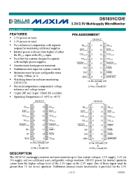 Datasheet DS1831ES manufacturer MAXIM