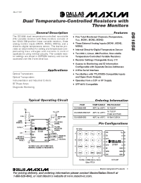 Datasheet DS1858E-050 manufacturer MAXIM