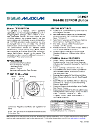 Datasheet DS1972-F3 manufacturer MAXIM