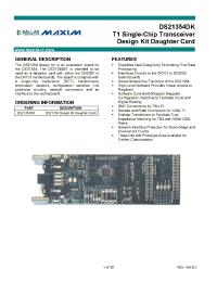 Datasheet DS21354DK manufacturer MAXIM