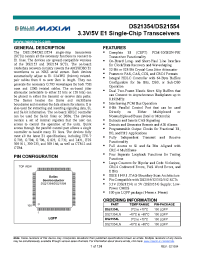 Datasheet DS21554L manufacturer MAXIM