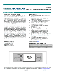 Datasheet DS2155LN manufacturer MAXIM
