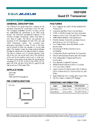 Datasheet DS21Q50 manufacturer MAXIM