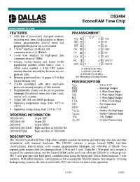 Datasheet DS2404S-001 производства MAXIM