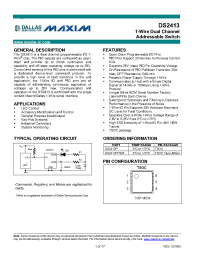 Datasheet DS2413P manufacturer MAXIM