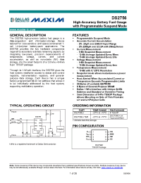 Datasheet DS2756 manufacturer MAXIM