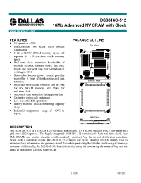 Datasheet DS3816C-512 manufacturer MAXIM