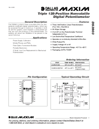 Datasheet DS3903 manufacturer MAXIM