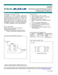 Datasheet DS600 manufacturer MAXIM