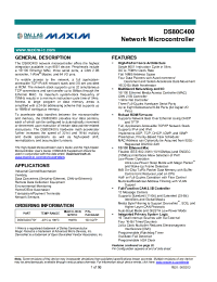 Datasheet DS80C400-FNY manufacturer MAXIM
