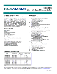 Datasheet DS89C420-QNL производства MAXIM