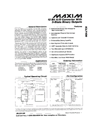 Datasheet ICL7109C manufacturer MAXIM