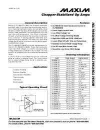 Datasheet ICL7650CTV manufacturer MAXIM