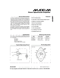 Datasheet LH0101AC manufacturer MAXIM