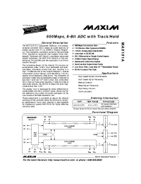 Datasheet MAX101A manufacturer MAXIM