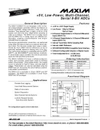Datasheet MAX1112C/D manufacturer MAXIM