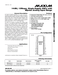 Datasheet MAX1159AEUI manufacturer MAXIM