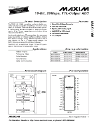 Datasheet MAX1160ACWI manufacturer MAXIM