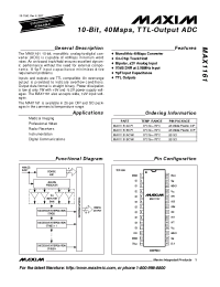 Datasheet MAX1161 manufacturer MAXIM