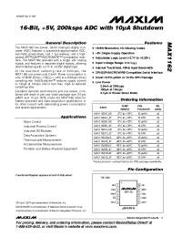 Datasheet MAX1162C manufacturer MAXIM