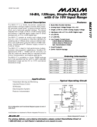 Datasheet MAX1177BCUP manufacturer MAXIM