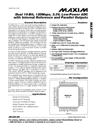 Datasheet MAX1190 manufacturer MAXIM
