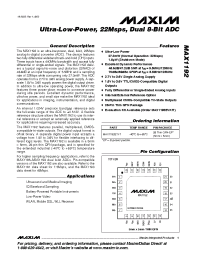 Datasheet MAX1192ETI-T manufacturer MAXIM