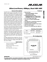 Datasheet MAX1193ETI-T manufacturer MAXIM
