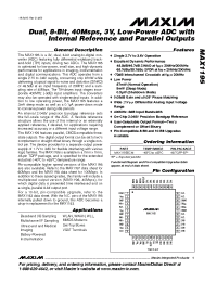 Datasheet MAX1197 manufacturer MAXIM