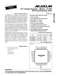 Datasheet MAX1200ACMH manufacturer MAXIM