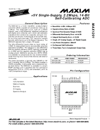 Datasheet MAX1201 manufacturer MAXIM