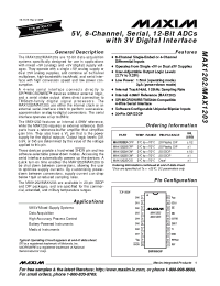 Datasheet MAX1202 manufacturer MAXIM