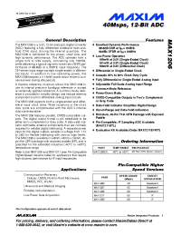 Datasheet MAX1211 manufacturer MAXIM