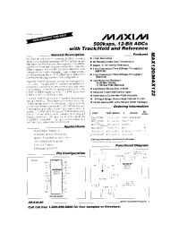 Datasheet MAX122BMRG manufacturer MAXIM