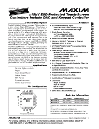 Datasheet MAX1233 manufacturer MAXIM